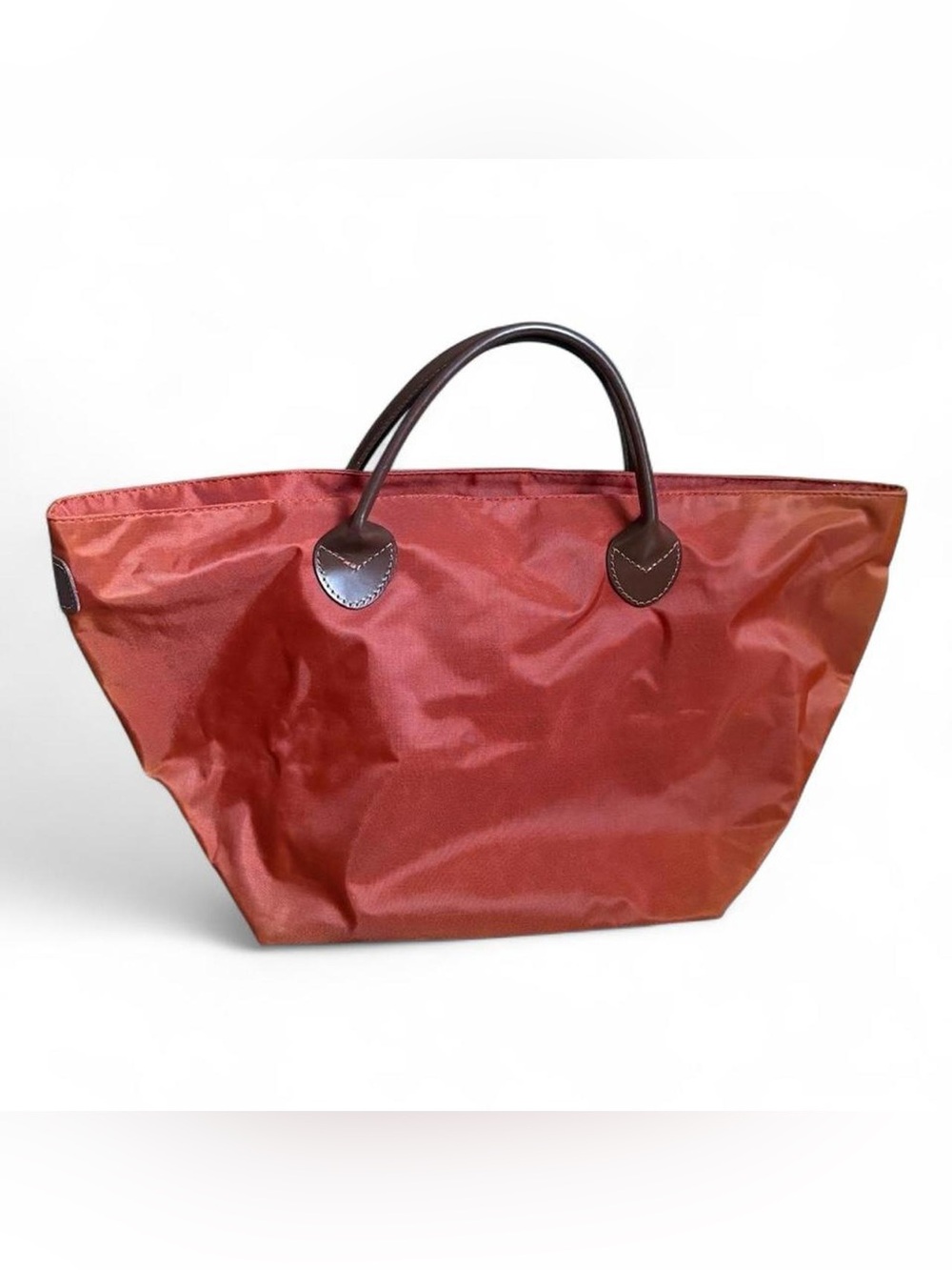Y2K vintage Herve Chapelier square base nylon bag with leather handles